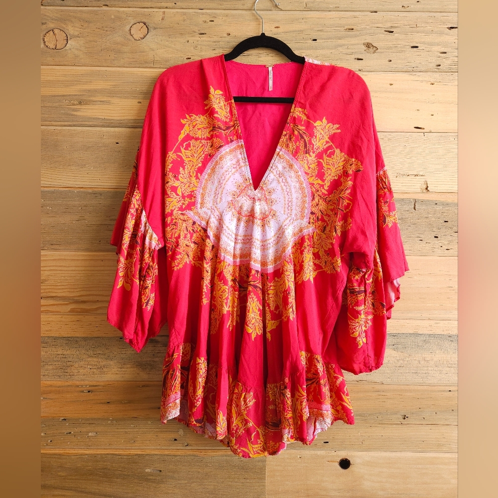 Free People Pink Blouse Size S